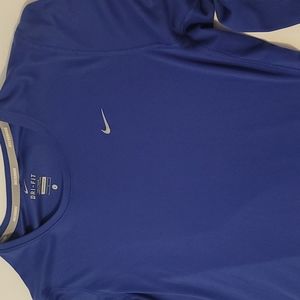 Nike Women's Miler Running Long Sleeve Shirt Royal Blue sz L